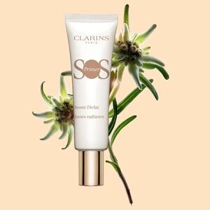 Clarins SOS Primer booster radiance w Edelweiss Extract white New 10ml GWP